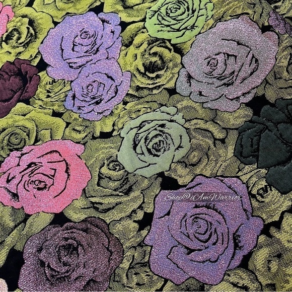 Nuvula RARE shimmer rose floral overcoat w/corduroy label *shop@iamwarrior - Picture 12 of 16